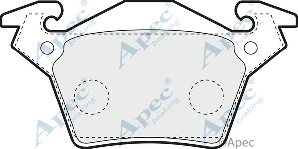 APEC BRAKING Комплект тормозных колодок, дисковый тормоз PAD1077